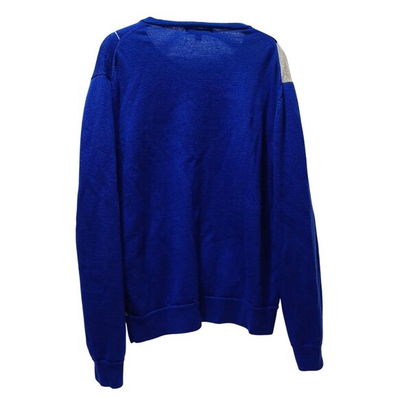 Express Design Studio Merino Wool Argyle Sweater Mens XL Preppy Academia - Picture 3 of 8